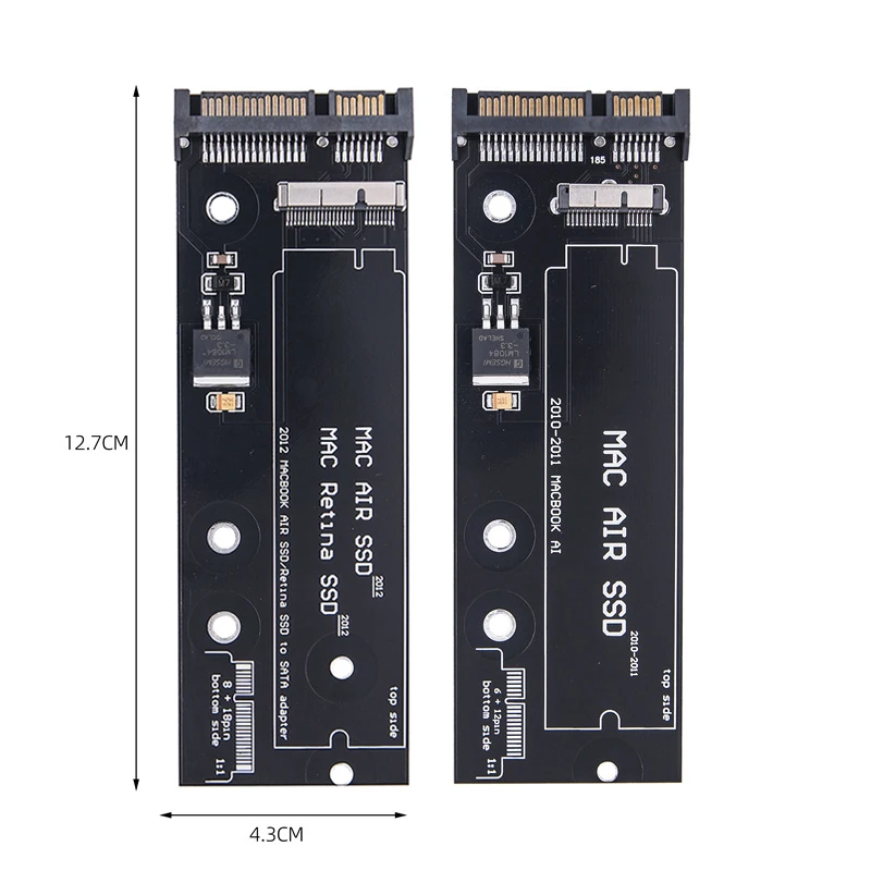 Scheda convertitore da SSD a SATA per Apple 2010 2011 2012 per MacBook Air 6 + 12pin e PRO RETINA 7 + 17pin adattatore da SSD a SATA 22pin