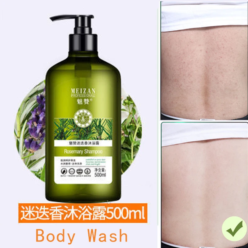 500ml 1pcs Rosemary Anti-dandruff Oil-controlling Silicone-free Shampoo Mites and Acne Refreshing and Moisturizing Body Wash