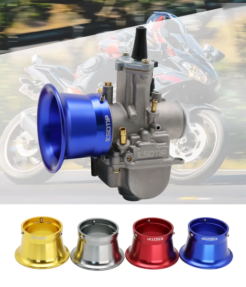 ZSDTRP 50mm 55mm Motorcycle Carburetor Air Filter Wind Cup Horn Cup For PWK 21 24 26 28 30 32 34 PE 28 30 Carburetor