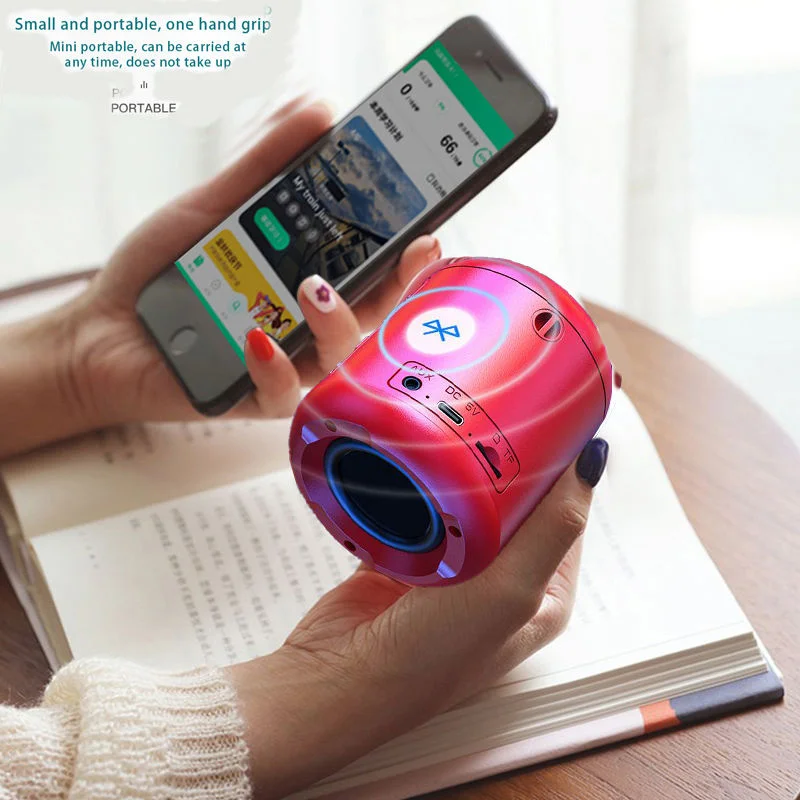Portable Wireless TWS Speaker Mini Outdoor Portable Audio Smart Compatible Phones Tablets Surround Sound Effect B129