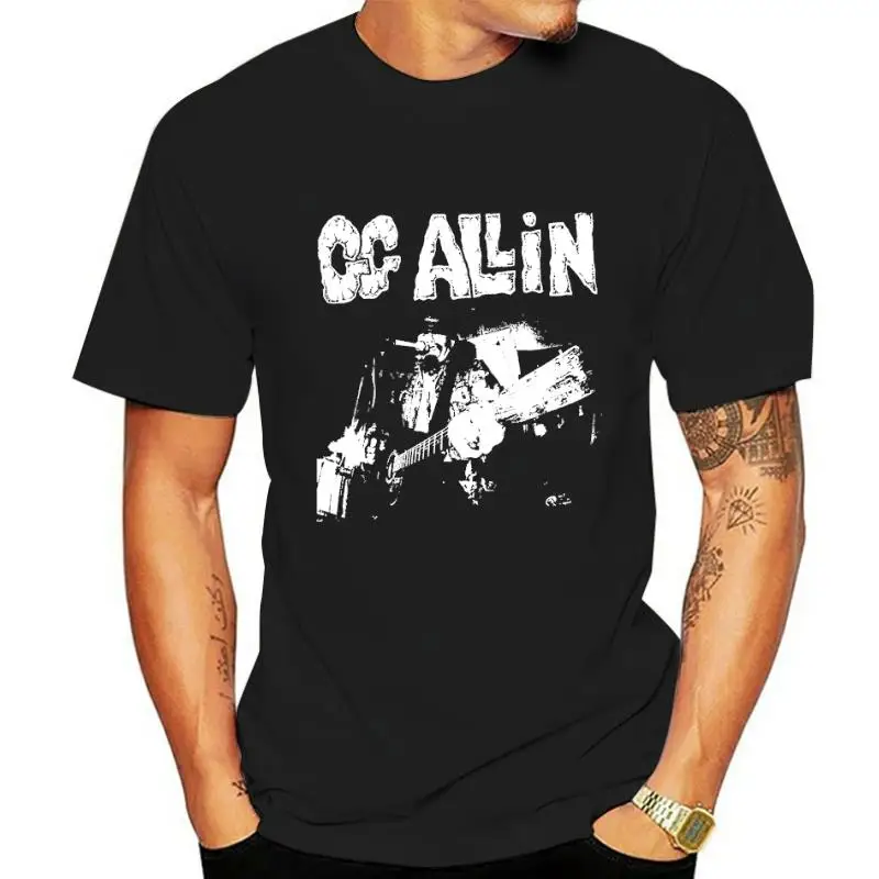 GG ALLIN - Guitar Tee Shirt - Murder Junkies Punk Drunks Vintage rare Germs