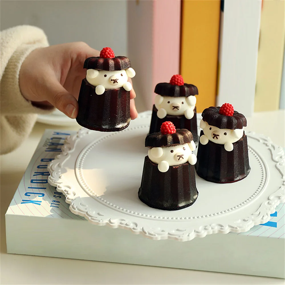 

artificial cake dessert fake food props festive birthday decoration party supplies simulation little bear Cannelés cake model