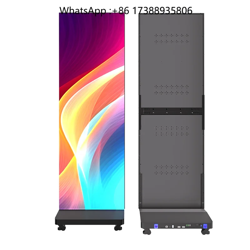 Portable Foldable LED Poster Display IP65/IP67 Waterproof Customizable Size for Outdoor Advertising Shopping Mall Welcome Areas