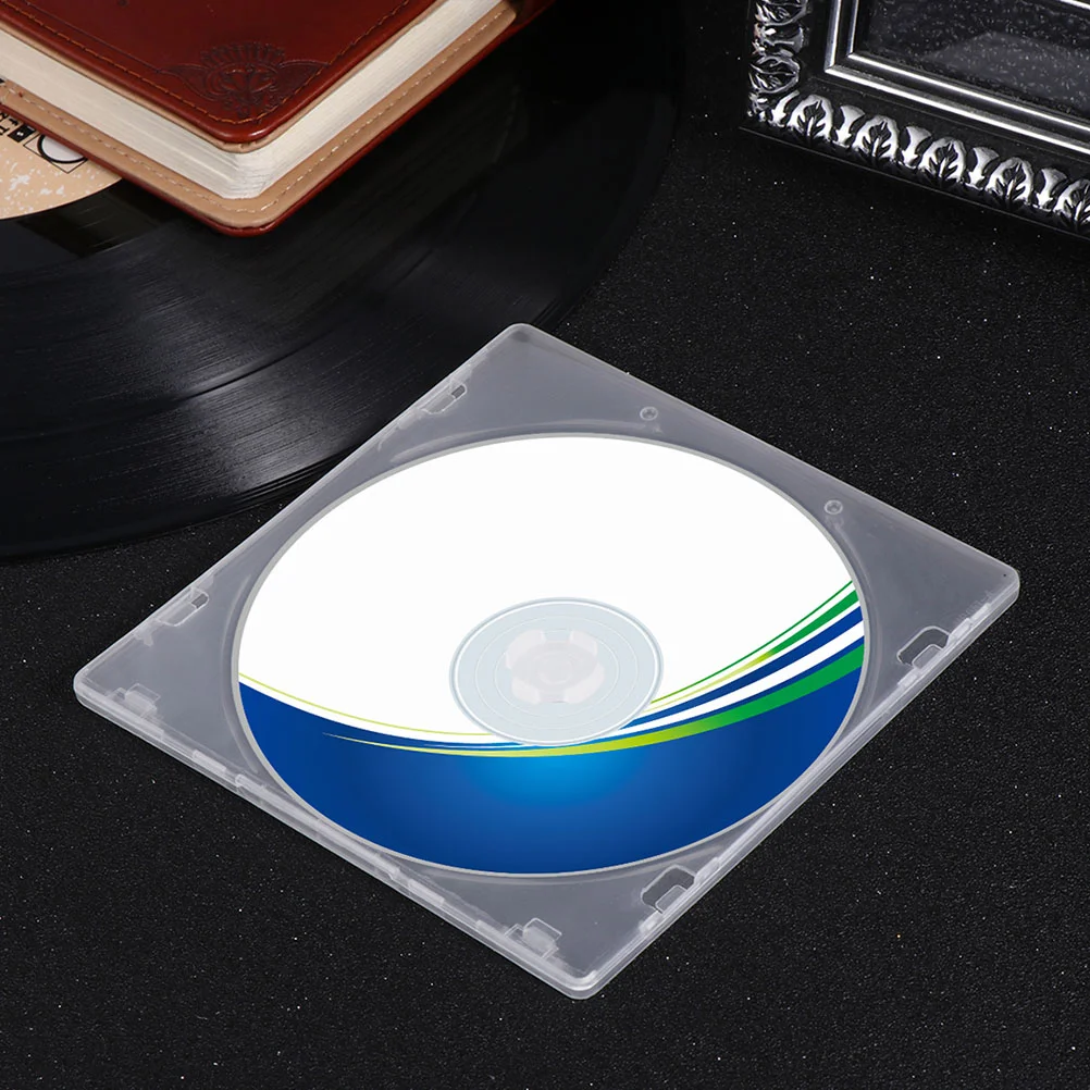 9 Pcs Electronics Case CD Storage Holders Double Jewel Shell Acrylic DVD Transparent Cases Travel