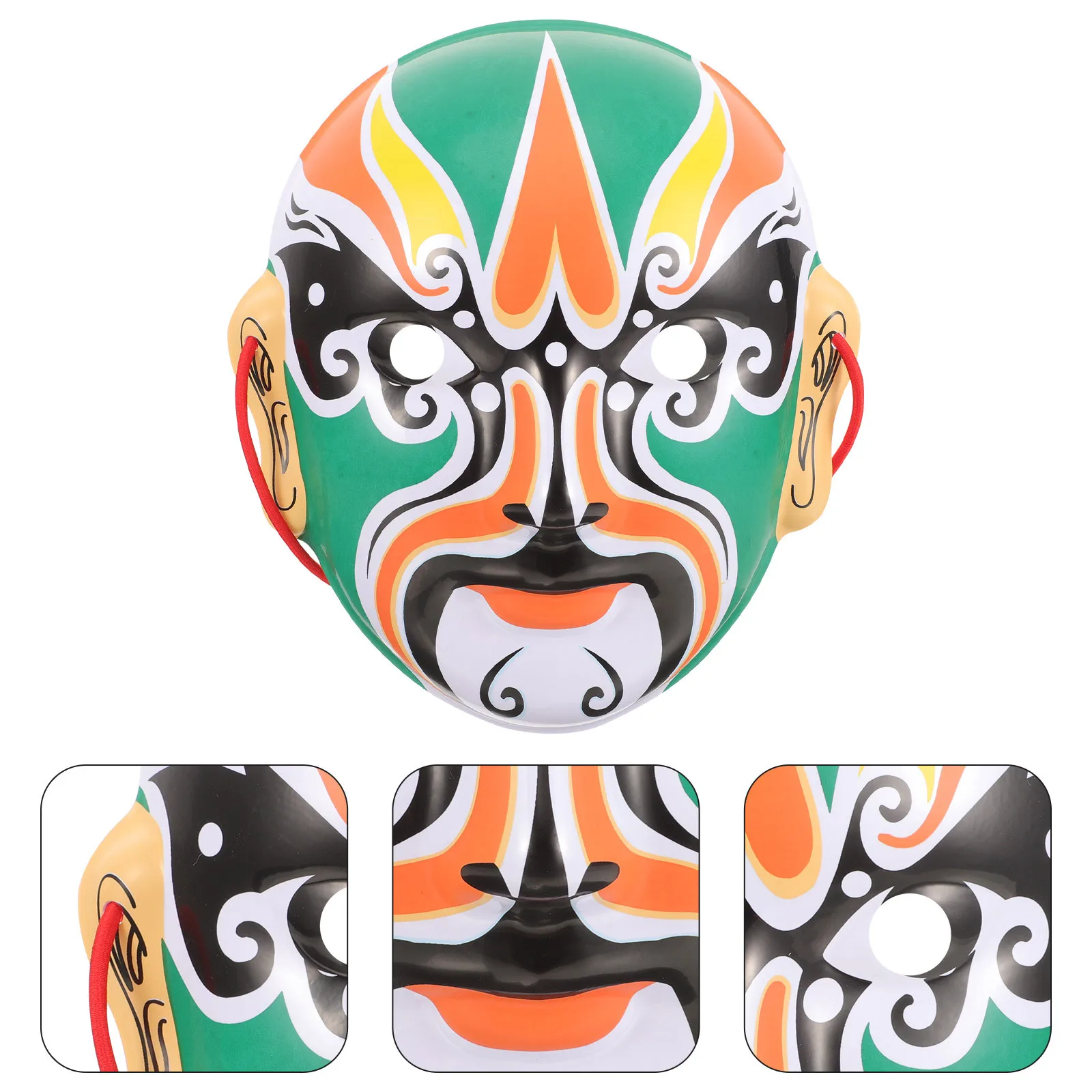 Máscara de ópera chinesa requintadamente elaborada, perfeita para sala de jantar e decoração de festa, máscara de ópera chinesa, fornecimento de festa