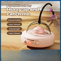 Varita láser y plumas automática para gatos