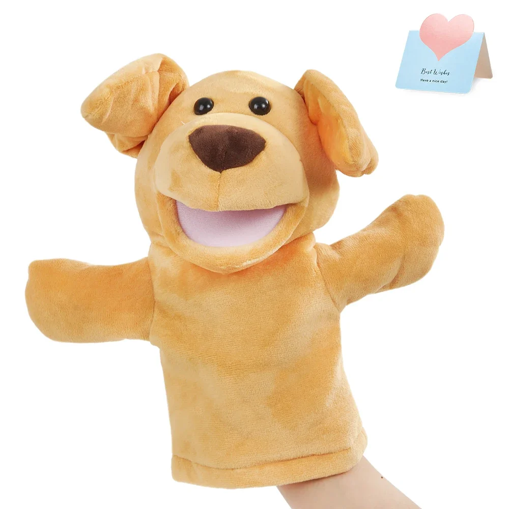 

Hand Finger Stuffed Plush Toys Dog Hand Puppet Kawaii Puppy Performance Props Doll Educational Interactive Toys GIfts for Kids