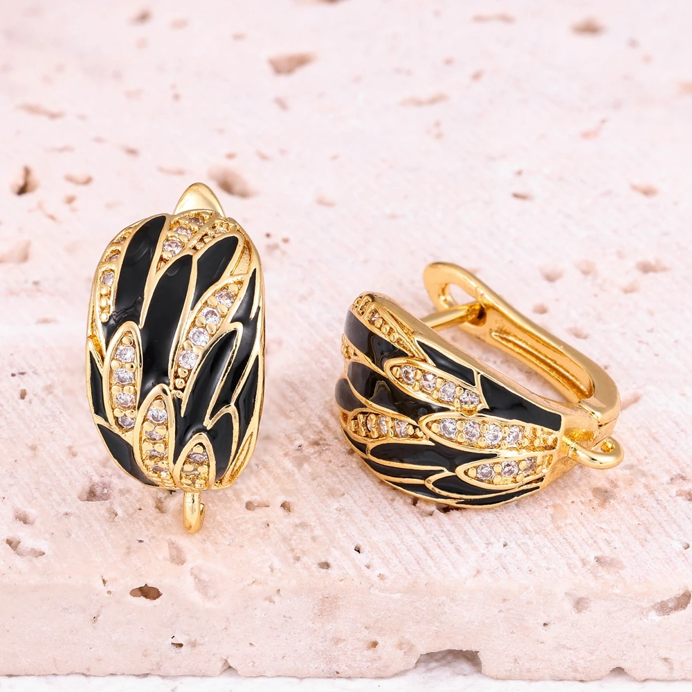 Juya 2, 4 Stück/Set, 18 Karat versilberte, einfache Verbindungselemente, Verschlussösen für Ohrringe, zum Selbermachen von Ohrringen für Damen, geeignet für Edelsteine, Perlen und Kristalle. – Detail 4