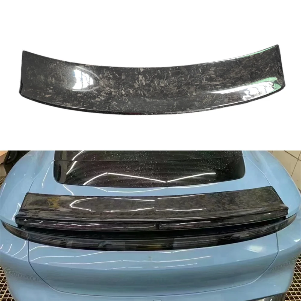 Tailfin Customization Kit for Porsche Taycan Upgraded M-style Forged Carbon Fiber Rear Spoiler Body Kit, Car Tools, Car Supplies