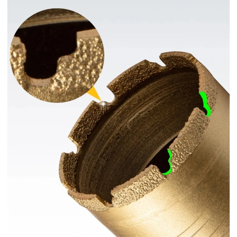 لقمة مثقاب المياه سريعة النحاس 63، فتاحة ثقب جدارية جافة وحادة من الخرسانة، للاستخدام المزدوج الجاف والرطب