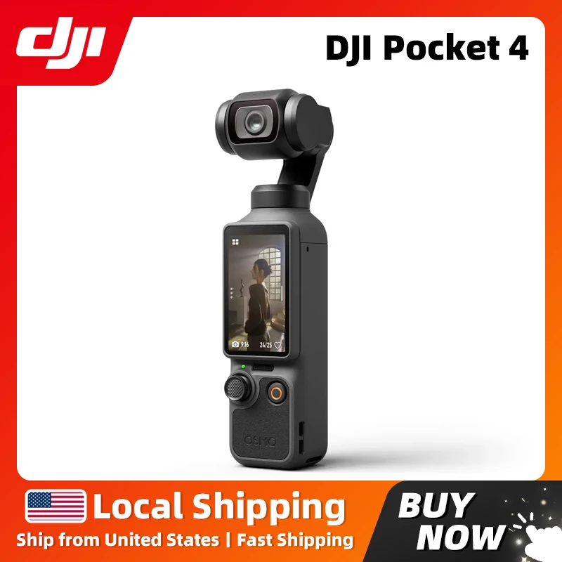 

DJI Osmo Pocket 4 Vlog Pocket Gimbal Camera 1" CMOS & 4K/240fps 2× Lossless Zoom 107GB Built-In Storage & 800MB/s Transfer
