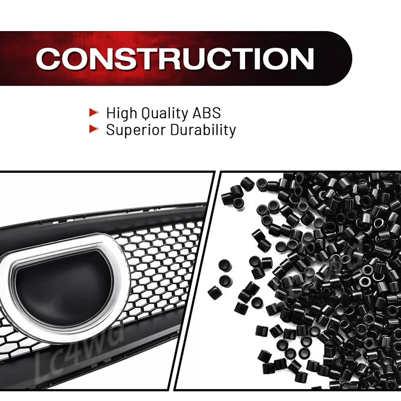 LC4WD 4x4 Exterior Accessories Mach1 Style Grille With W/DRL Front Bumper Racing Grills For Ford Mustang 2015-2023 GT EcoBoost