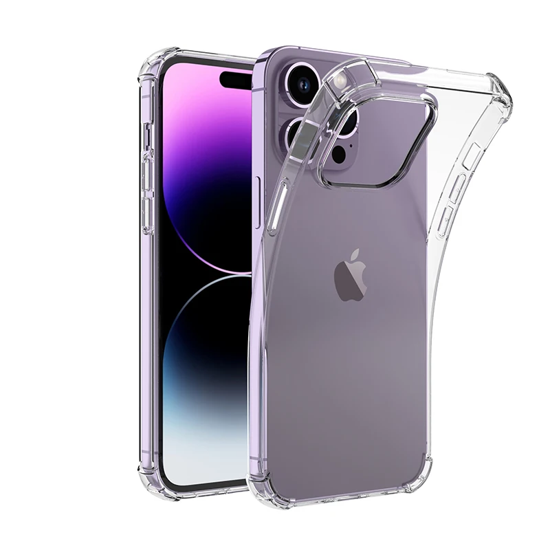 

Shockproof Silicone Soft Case For iPhone 17 Air 16 15 14 13 12 11 Pro Max Plus Transparent Clear Cover Ultra Thin Phone Shell 16
