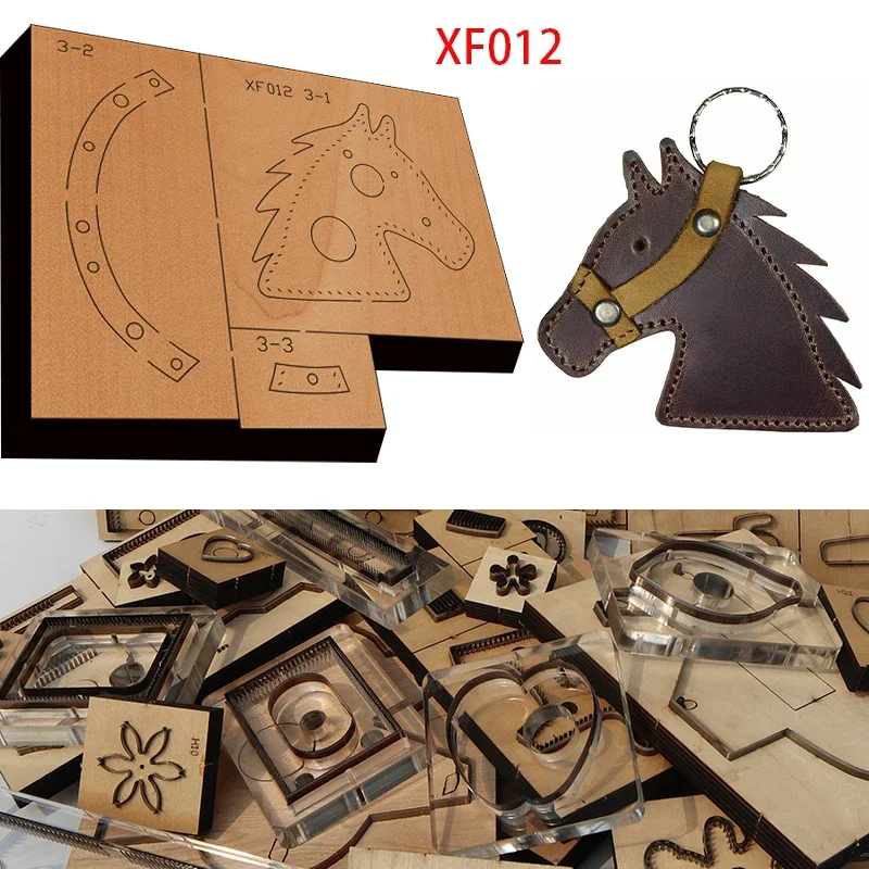 New Japan Steel Blade Wooden Die Horse Pendant Leather Craft Punch Hand Tool Cut Knife Mould XF012