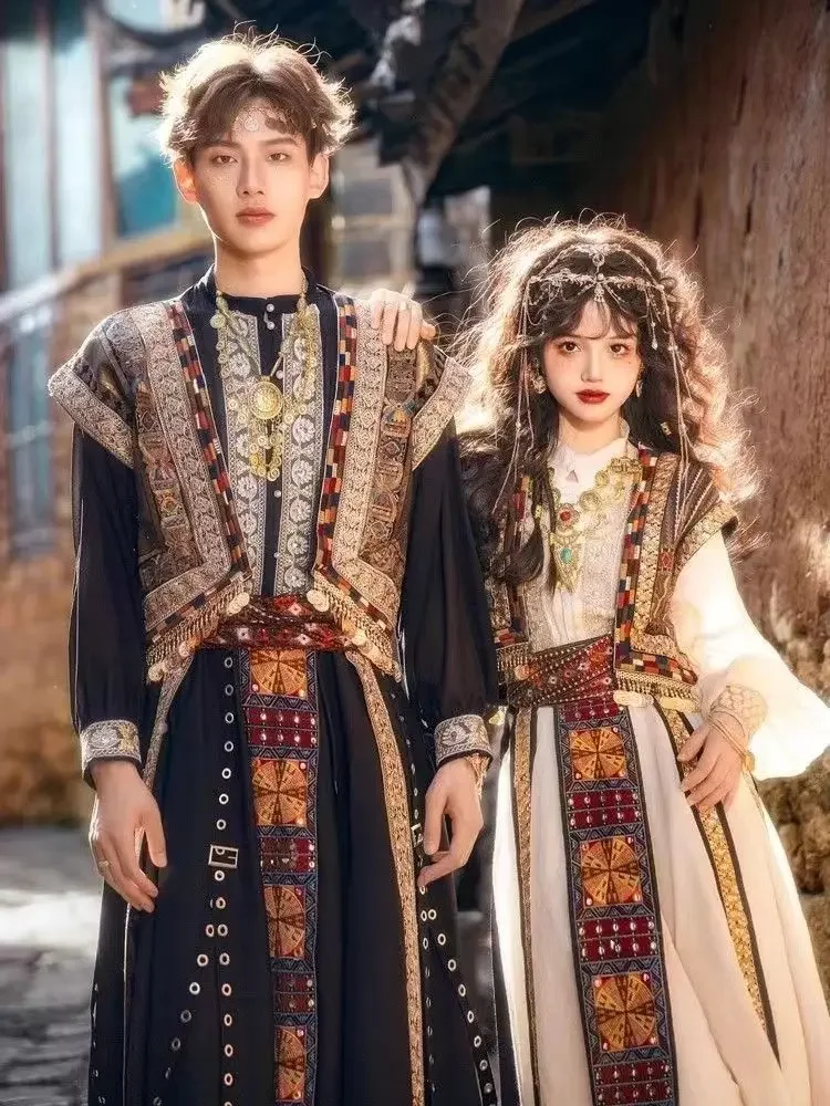 Ancient Princess Dress Exotic Ethnic Hanfu Costume Middle Ages European Palace Male Female Court Photo Travel Cospaly Clothes