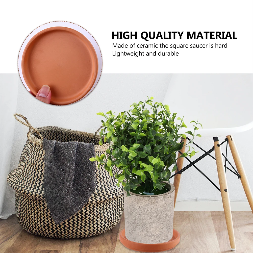 

5 Pcs Flowerpot Mat Pots for Plants Saucers Clay Trays with Drainage Terracotta