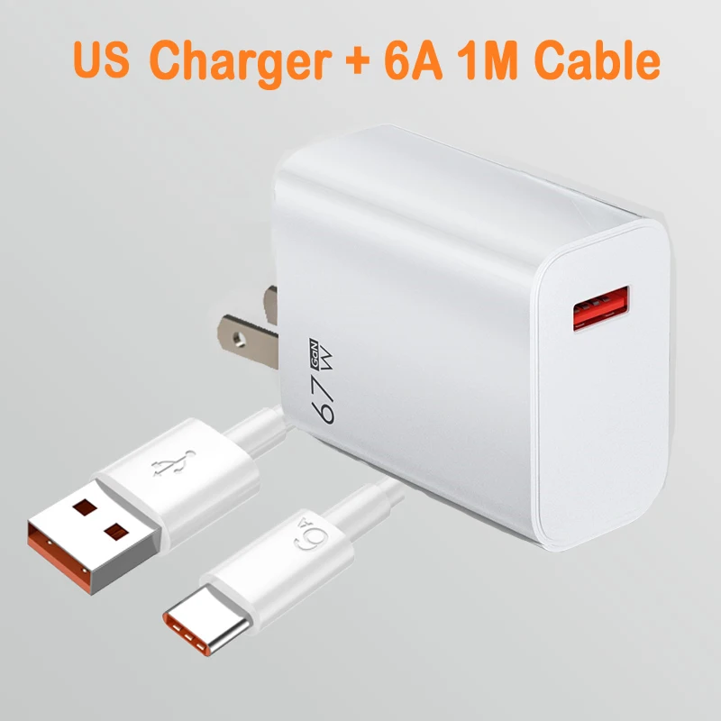 67W USB-snellader voor Xiaomi 14 13 12 11 10 Ultra Redmi Note 12T 13 Pro Turbo Quick Charge Type C-kabel Snellaadadapter
