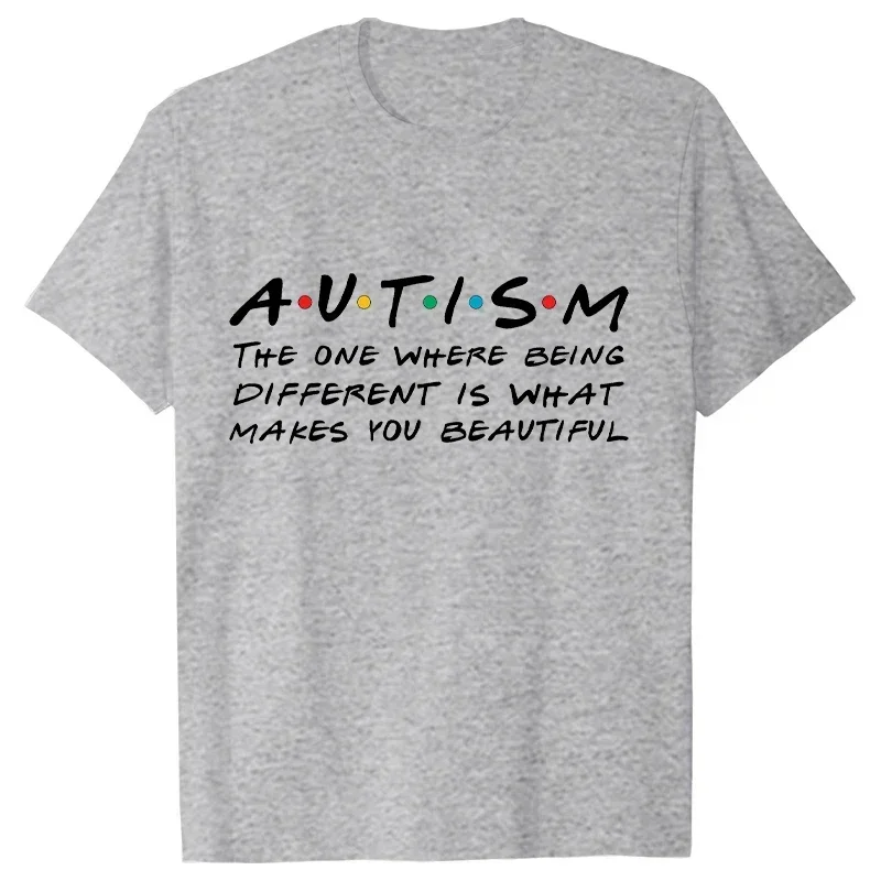 Autism Printed Male T Shirt Oversized Tops New Harajuku Short Sleeve Tee Casual Tshirt Loose Streetwear Aesthetic Men\'s Clothing