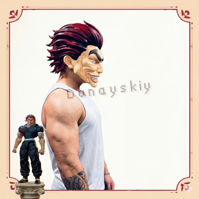 

Baki Hama Yujiro Cosplay Headwear Breathable Eye Mesh Anime Same Style Simulation Wig Headgear Restore Masquerade Fancy Dress