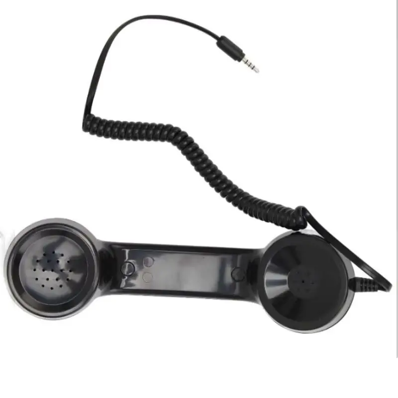 Vintage Retro Telephone Handset Cell Phone Receiver MIC Microphone For Cellphone Smartphone, 3.5 MM Socket, 100CM Cable الهواتف