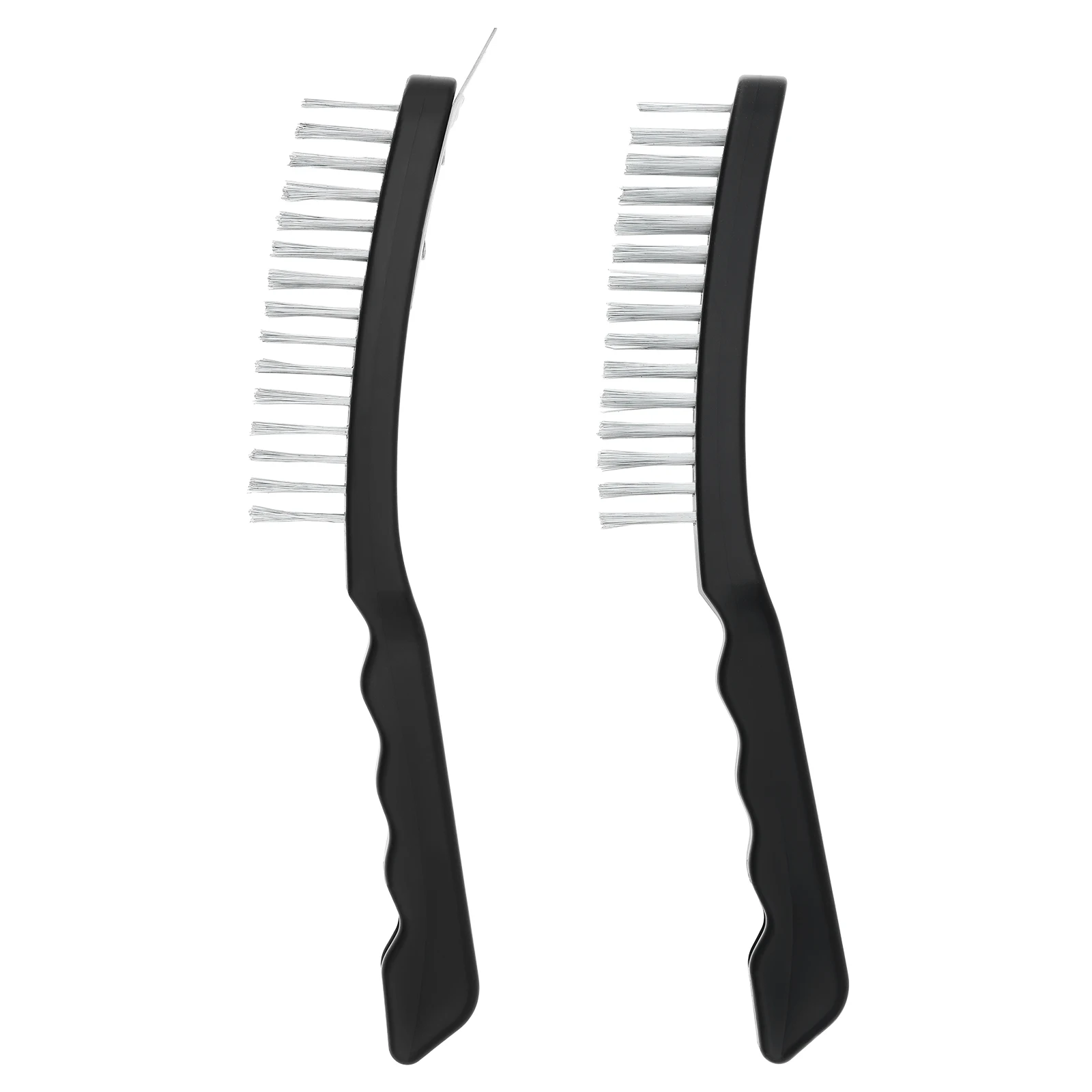 

2pcs Galvanized Steel Wire Brush Set for Cleaning Rust Welding Slag Paint with Ergonomic Handle Metal Scraper Metal Wire Brushes