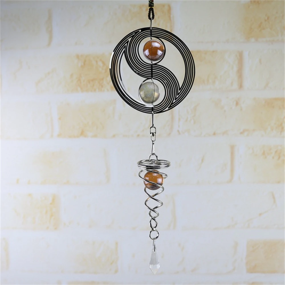 Outdoor Living Windgong Yard Tuin Spinner Wind Chime Met Spiraal Staart Bal Muur Opknoping Home Decor Decoratie Windgong