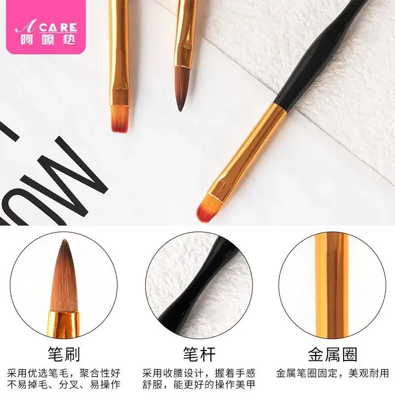 DX01/Manicure brush/Gradient/A1PQ4-Easy to Use Line Drawing Pen Dual Head Dual-Use Hand-Painted Latte Art Nail Surface M