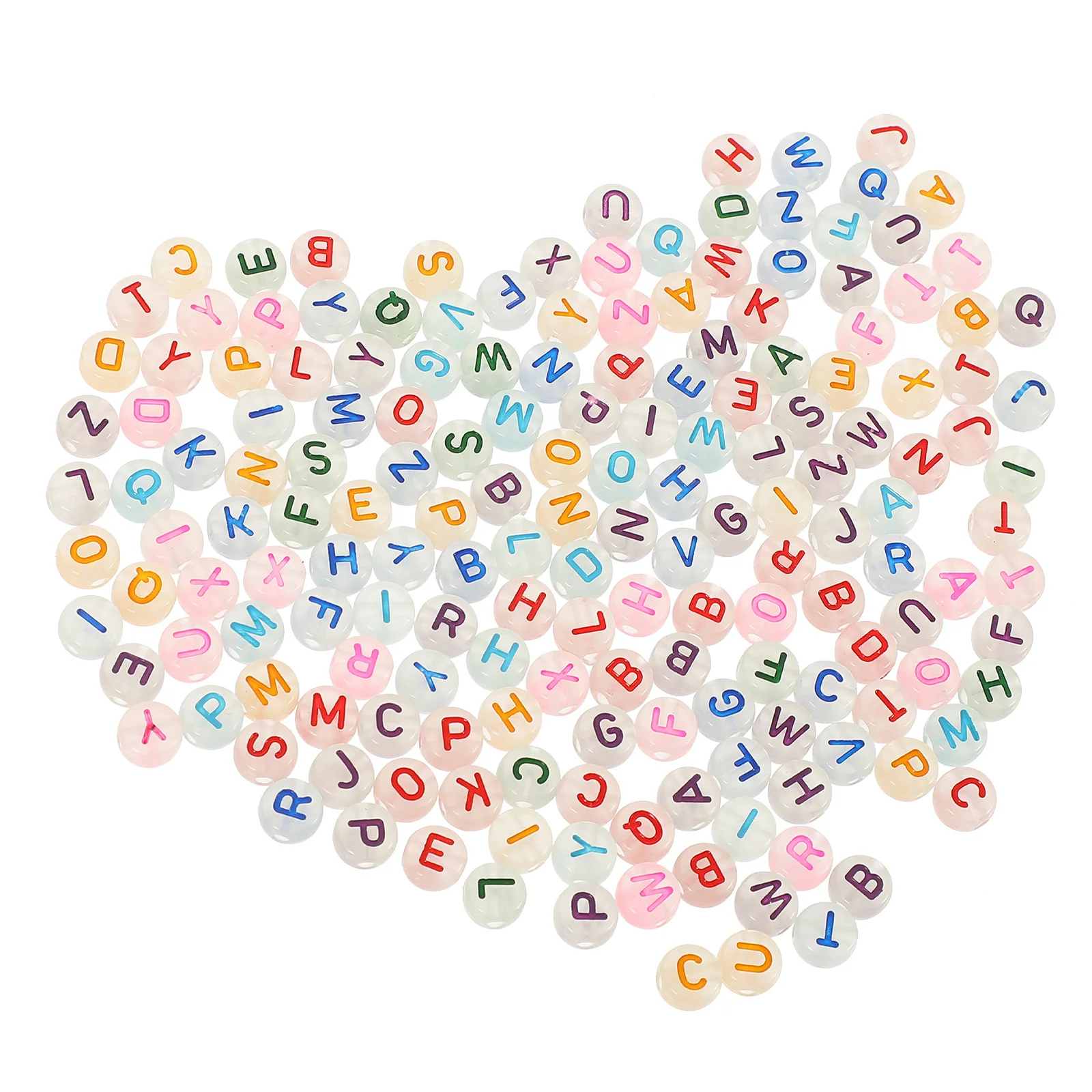 500 stuks kleurrijke glow-in-the-dark kralen, lichtgevende ronde acryl kralen voor knutselen, DIY sieraden maken, armband, ketting, decoratieve losse kralen