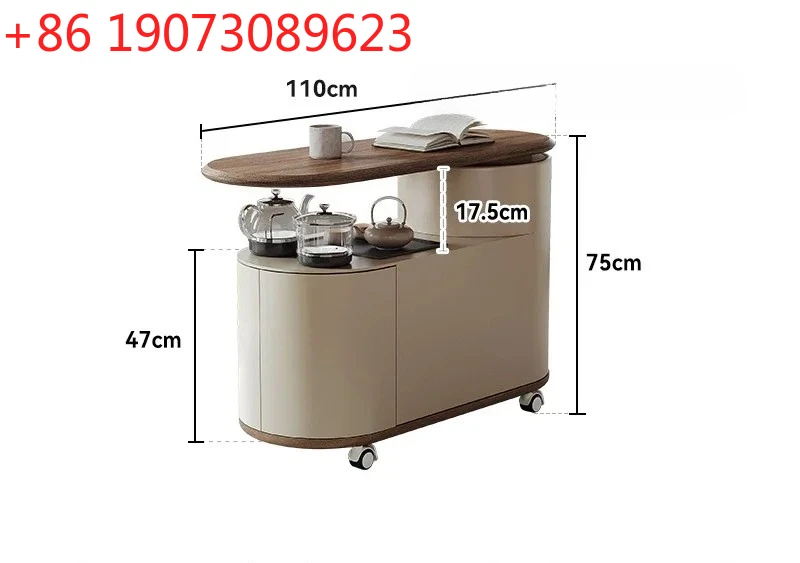 

Мобильная чайная тележка, чайник, встроенный светильник, роскошный современный высококачественный балкон