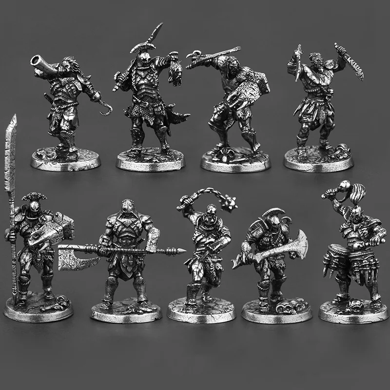 White Brass Orc Legion Soliders Figurines Miniatures Toy Models Ornaments Hot Game Characters Statue Desk Decoration Accessories