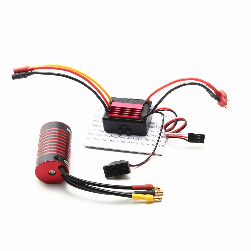 

GTSKYTENRC Waterproof 2845 Brushless Motor 5900KV & 35A Brushless ESC Replacement for F19A 1/10 HPI Trax4 HSP 1/12 Remote