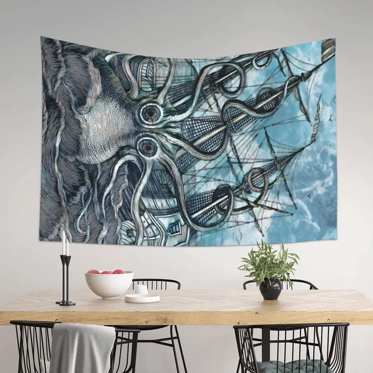 

Sea Monster Tapestry Luxury Living Room Decoration Kawaii Room Decor Room Decor Tapestry