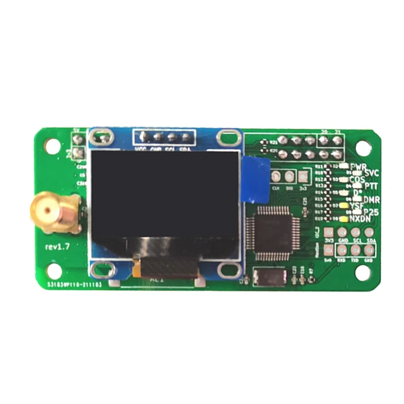 Placa de ponto de acesso mmdvm versão 1.7 com suporte de antena p25 dmr ysf vhf uhf para raspberry pi