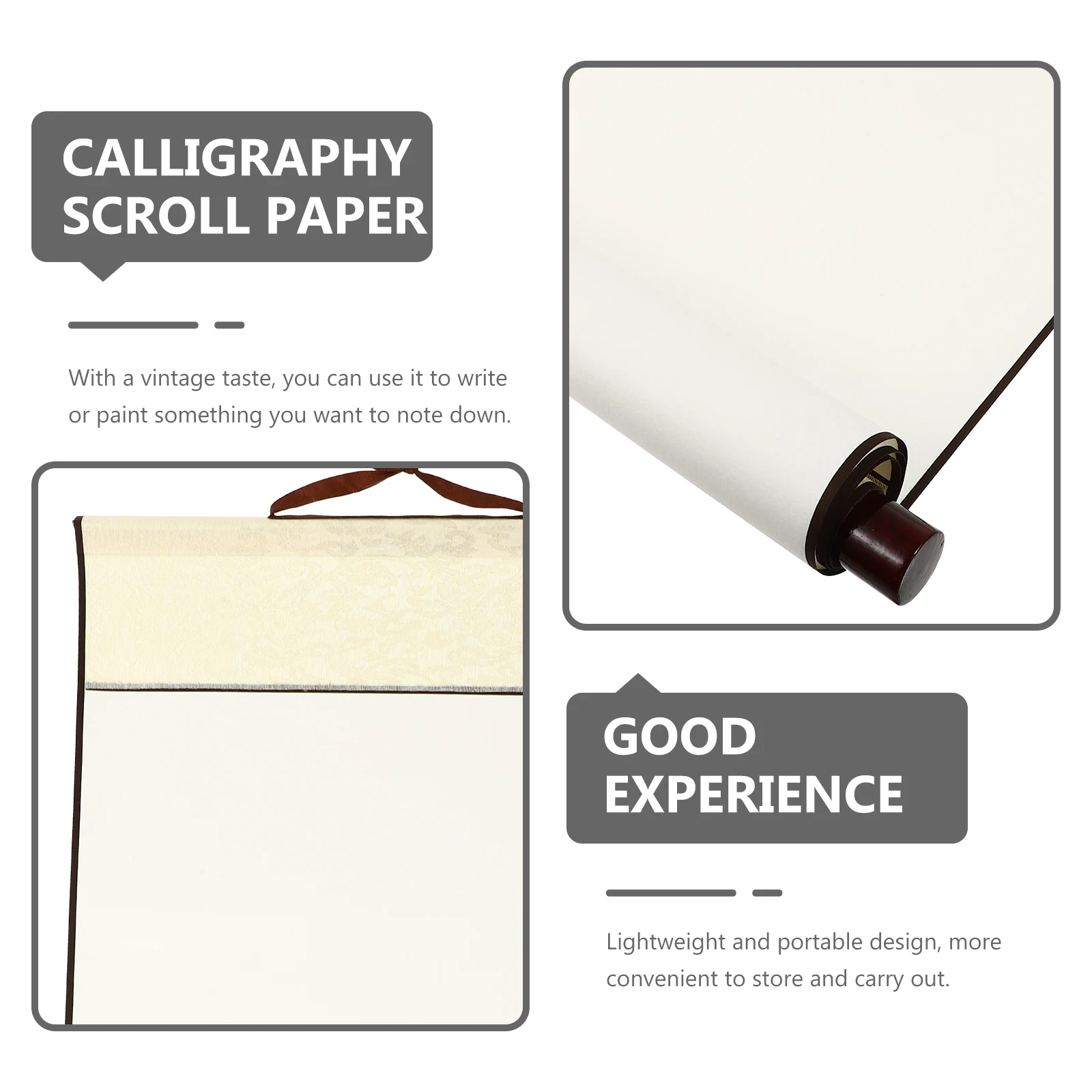 

Blank Scroll Paper Chinese Calligraphy Painting Hanging Scroll Rice Paper Lightweight Portable Art Supplies Beginner Advanced