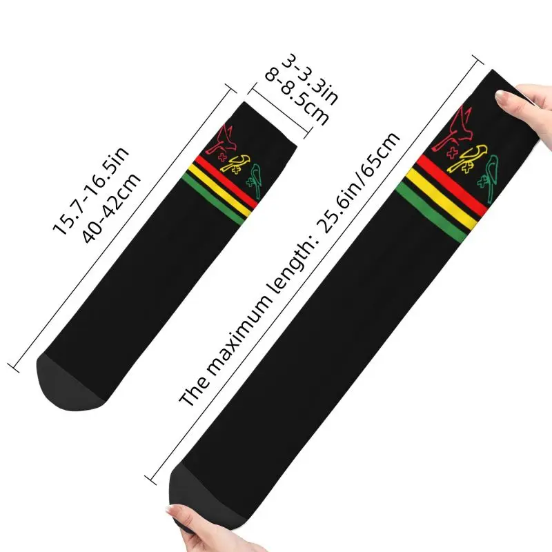 Fashion Mens Ajax Bob Marley Dress Socks Unisex Warm Breathbale 3D Print Amsterdam 3 Little Birds Crew Socks