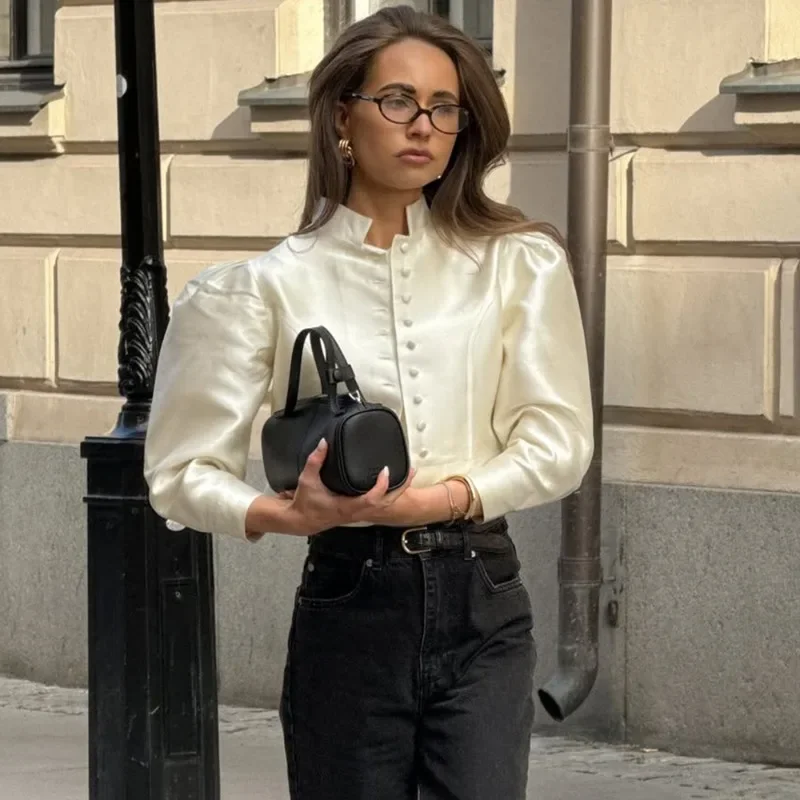 

Talenza Women's Fashion Short Jacket Elegant Solid Slim Streetwear Jacket Autumn Luxury Chic Party Looks Female Coats Outwear