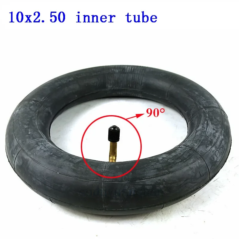 2 pcs 10X2.50 Tube Inner tire with bent valve For Baby Stroller Pram Scooter 10 Inch tyre inner tube