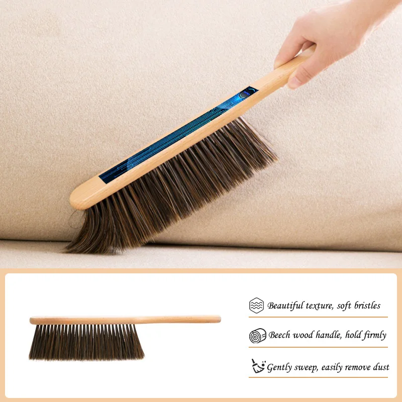 Natural Wood Brush Bar Dust Cleaning Brush Household Sweeping Broom Kitchen Cleaning Brush Solid Wood Sweeping Bed Brush Cheap