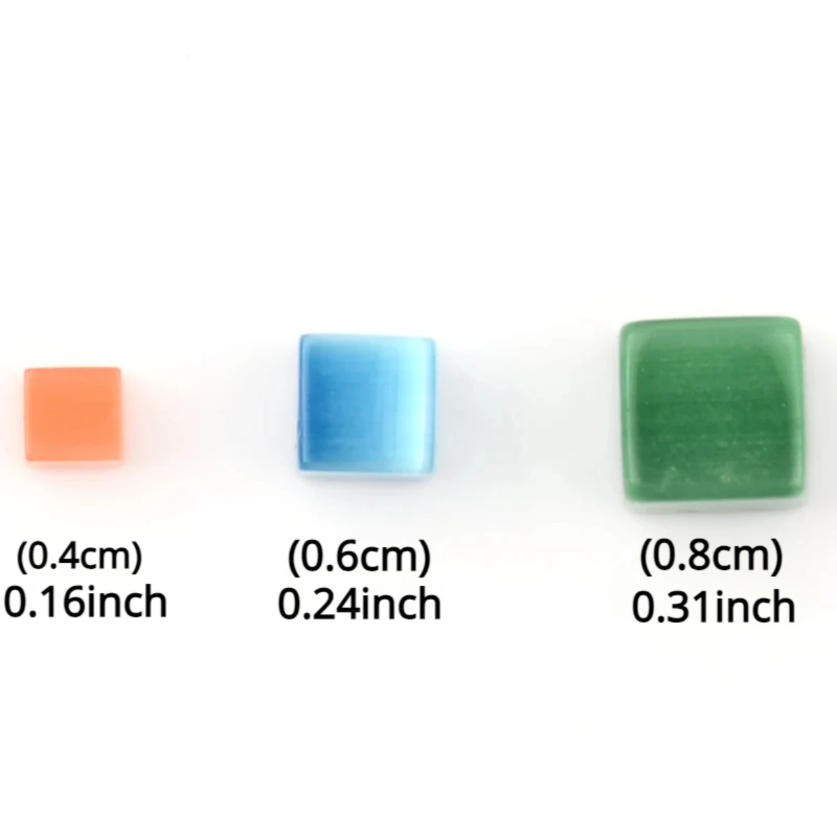 0.4cm/0.5cm/0.6cm/0.8cm Cat Eye Beads Bracelet Colorful Square Beads Natural Opal Stone Beads For Jewelry Making DIY Accessories