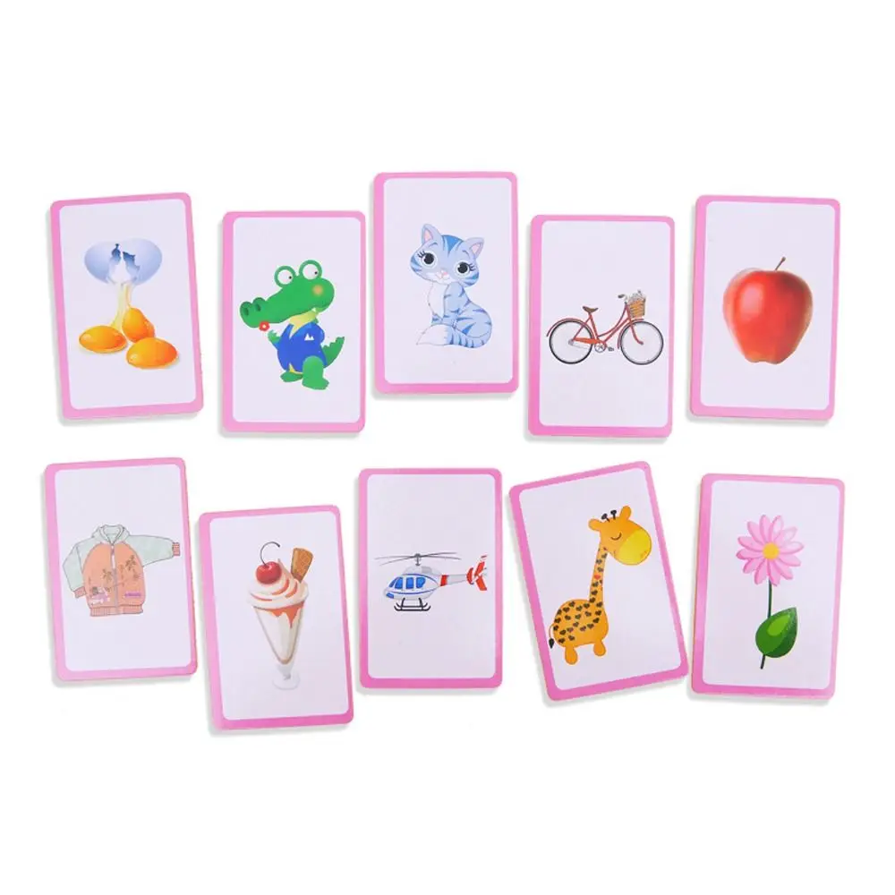 Math Toy Fruits Transportation Montessori Educational Toy Baby Learning Cards Children Cognition Card Letter Number Flash Card