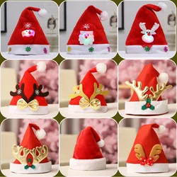 Christmas LED Hat New Year Cute Kids Adults Cap Navidad Children Girl Hat New Year Costume Santa Claus Xmas Winter Gift Decor