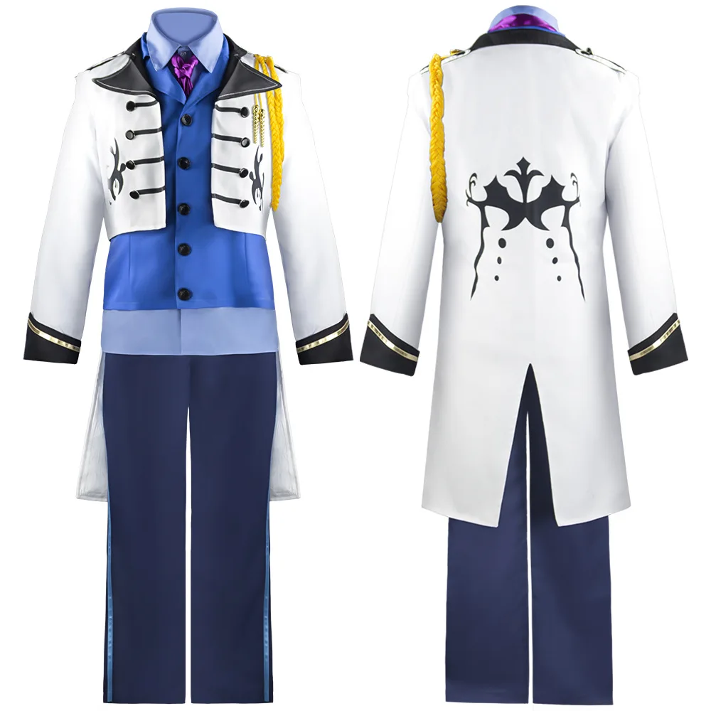 

7PCS Anime Hans Cosplay Costume Hans Prince Shirt Vest Coat Pants Tie Uniform Suit Adults Halloween Party Costume for Men Women