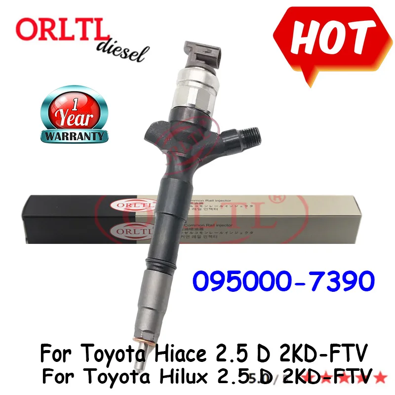 

0950007390 Common Rail Injector 2950407480 Auto Diesel Fuel Injection Nozzle 2950407490 for Denso for Toyota Hilux 2.5 D 2KD-FTV