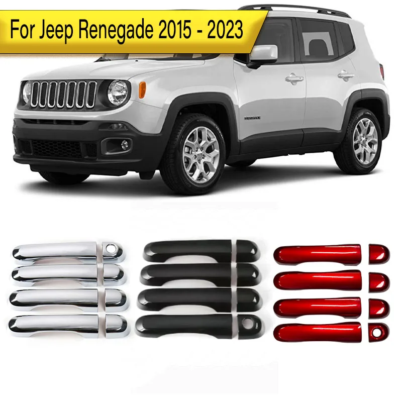 

For Jeep Renegade 2015 - 2023 4-Door Handle Cover Decorative Trim Pieces ABS Decorative Stickers