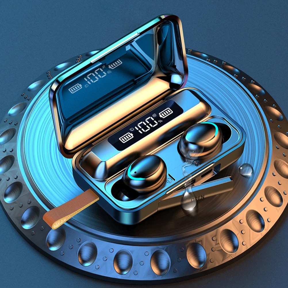 

1Set Earphone Auto Pairing Clear Sound Noise Reduction Lightweight Portable Intelligent Control Men Wireless Earphone