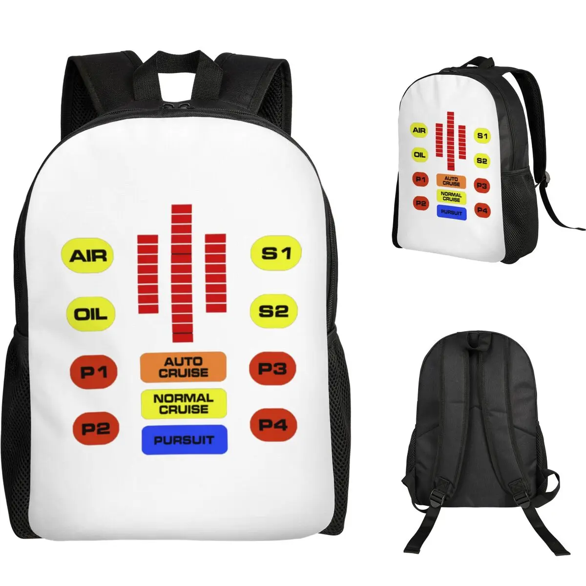 Kitt Voice Box Knight Rider Student Backpack School Bag Hiking Travel Daypack for Men Women Fashion Bookbag Shoulder Bags