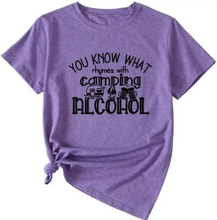 

Women Funny Drunk T Shirt Camping GiftsT Shirt