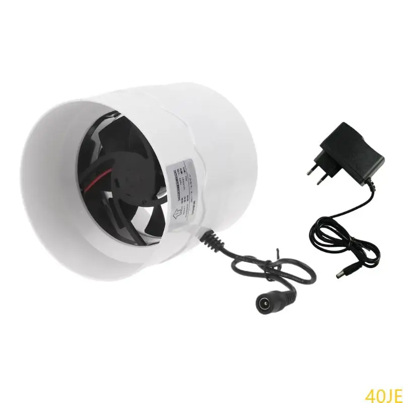 

40JE 4inch Exhaust Fan Home Inline Pipe Duct Fan Bathroom Extractor Ventilation Kitchen Toilet Wall Air Ventilator Fan