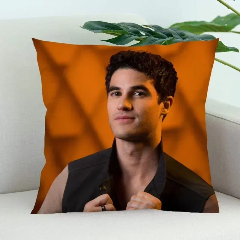 Darren Criss Pillow Cover Bedroom Home Office Decorative Pillowcase Square Zipper Pillow Cases