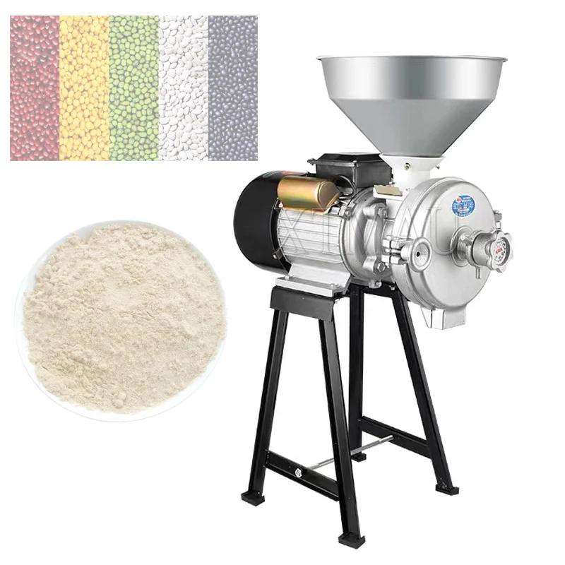 Electric Grain Mill Grinder Commercial Grinding Machine For Dry Grain Soybean Corn Spice Coffee Bean Crusher Pulverizer